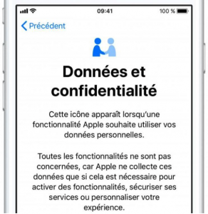 données et confidentialité iOS 14.5